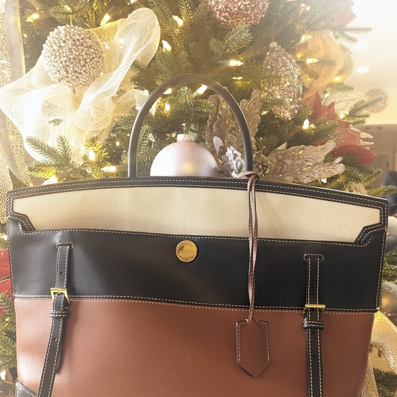 Burberry prorsum tri tone canvas leather society top handle bag ** must have*** - Picture 2 of 12